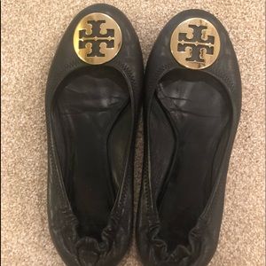 Tory Burch Black Reva Ballet flats w/ stretch heel